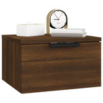ZNTS Wall-mounted Bedside Cabinets 2 pcs Brown Oak 34x30x20 cm 817092