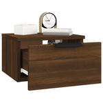 ZNTS Wall-mounted Bedside Cabinets 2 pcs Brown Oak 34x30x20 cm 817092