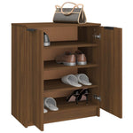 ZNTS Shoe Cabinet Brown Oak 59x35x70 cm Engineered Wood 817104