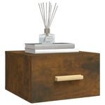 ZNTS Wall-mounted Bedside Cabinets 2 pcs Smoked Oak 35x35x20 cm 817574
