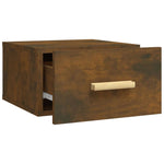 ZNTS Wall-mounted Bedside Cabinets 2 pcs Smoked Oak 35x35x20 cm 817574
