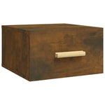 ZNTS Wall-mounted Bedside Cabinets 2 pcs Smoked Oak 35x35x20 cm 817574