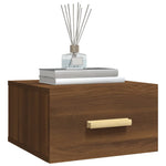 ZNTS Wall-mounted Bedside Cabinets 2 pcs Brown Oak 35x35x20 cm 817578