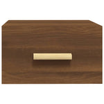 ZNTS Wall-mounted Bedside Cabinets 2 pcs Brown Oak 35x35x20 cm 817578