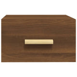 ZNTS Wall-mounted Bedside Cabinets 2 pcs Brown Oak 35x35x20 cm 817578