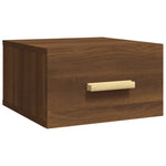 ZNTS Wall-mounted Bedside Cabinets 2 pcs Brown Oak 35x35x20 cm 817578