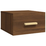 ZNTS Wall-mounted Bedside Cabinets 2 pcs Brown Oak 35x35x20 cm 817578