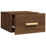 ZNTS Wall-mounted Bedside Cabinets 2 pcs Brown Oak 35x35x20 cm 817578