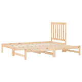 ZNTS Pull-out Day Bed 2x cm Solid Wood Pine 3108522