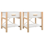ZNTS Bedside Tables 2pcs White 42x38x45 cm Engineered Wood 345655