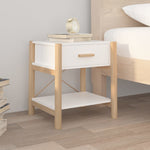 ZNTS Bedside Tables 2pcs White 42x38x45 cm Engineered Wood 345655