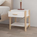 ZNTS Bedside Tables 2pcs White 42x38x45 cm Engineered Wood 345655