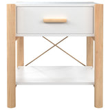 ZNTS Bedside Tables 2pcs White 42x38x45 cm Engineered Wood 345655
