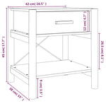 ZNTS Bedside Tables 2pcs White 42x38x45 cm Engineered Wood 345655