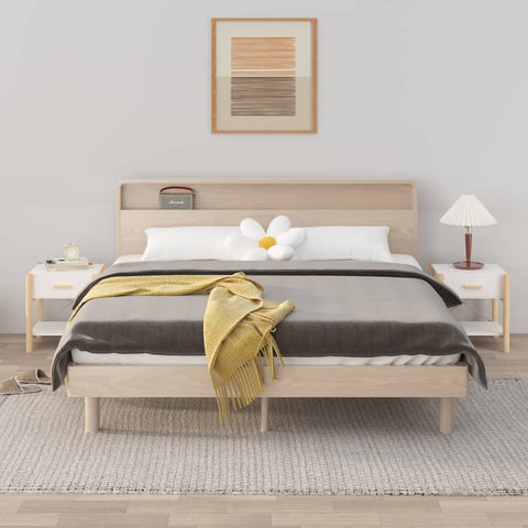 ZNTS Bedside Tables 2pcs White 42x38x45 cm Engineered Wood 345655