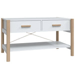 ZNTS Coffee Table White 82x48x45 cm Engineered Wood 345663