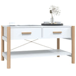 ZNTS Coffee Table White 82x48x45 cm Engineered Wood 345663