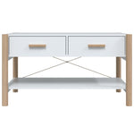 ZNTS Coffee Table White 82x48x45 cm Engineered Wood 345663