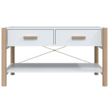 ZNTS Coffee Table White 82x48x45 cm Engineered Wood 345663