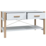 ZNTS Coffee Table White 82x48x45 cm Engineered Wood 345663