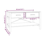 ZNTS Coffee Table White 82x48x45 cm Engineered Wood 345663