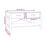 ZNTS Coffee Table White 82x48x45 cm Engineered Wood 345663