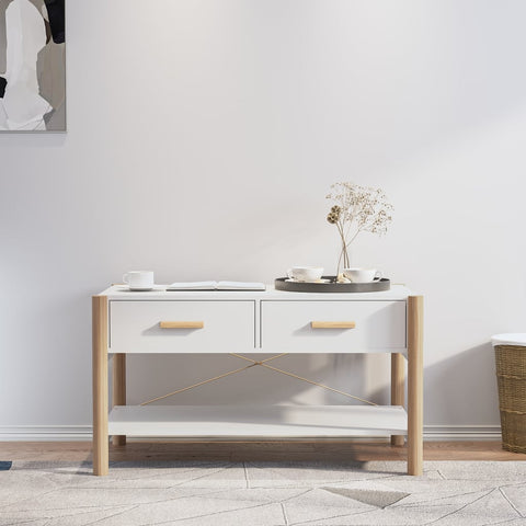 ZNTS Coffee Table White 82x48x45 cm Engineered Wood 345663