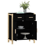 ZNTS Sideboard Black 62x38x75 cm Engineered Wood 345676