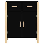 ZNTS Sideboard Black 62x38x75 cm Engineered Wood 345676