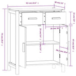 ZNTS Sideboard Black 62x38x75 cm Engineered Wood 345676
