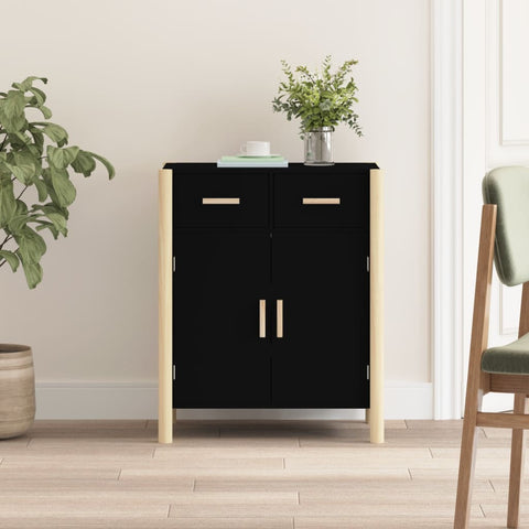 ZNTS Sideboard Black 62x38x75 cm Engineered Wood 345676