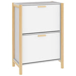 ZNTS Shoe Cabinet White 57.5x33x80 cm Engineered Wood 345684
