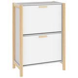 ZNTS Shoe Cabinet White 57.5x33x80 cm Engineered Wood 345684