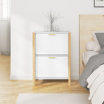 ZNTS Shoe Cabinet White 57.5x33x80 cm Engineered Wood 345684