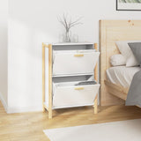 ZNTS Shoe Cabinet White 57.5x33x80 cm Engineered Wood 345684