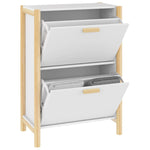 ZNTS Shoe Cabinet White 57.5x33x80 cm Engineered Wood 345684