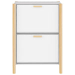 ZNTS Shoe Cabinet White 57.5x33x80 cm Engineered Wood 345684