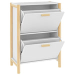ZNTS Shoe Cabinet White 57.5x33x80 cm Engineered Wood 345684