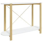 ZNTS Console Table White 110x38x75 cm Engineered Wood 345690