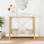 ZNTS Console Table White 110x38x75 cm Engineered Wood 345690