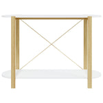 ZNTS Console Table White 110x38x75 cm Engineered Wood 345690