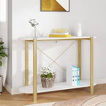 ZNTS Console Table White 110x38x75 cm Engineered Wood 345690