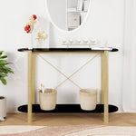 ZNTS Console Table Black 110x38x75 cm Engineered Wood 345691