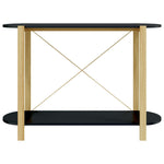ZNTS Console Table Black 110x38x75 cm Engineered Wood 345691