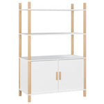 ZNTS Highboard White 80x40x121 cm Engineered Wood 345699