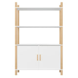 ZNTS Highboard White 80x40x121 cm Engineered Wood 345699