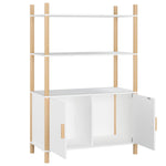 ZNTS Highboard White 80x40x121 cm Engineered Wood 345699