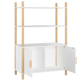 ZNTS Highboard White 80x40x121 cm Engineered Wood 345699