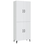 ZNTS Highboard High Gloss White 70x34x180 cm Engineered Wood 3114680