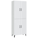 ZNTS Highboard High Gloss White 70x34x180 cm Engineered Wood 3114680